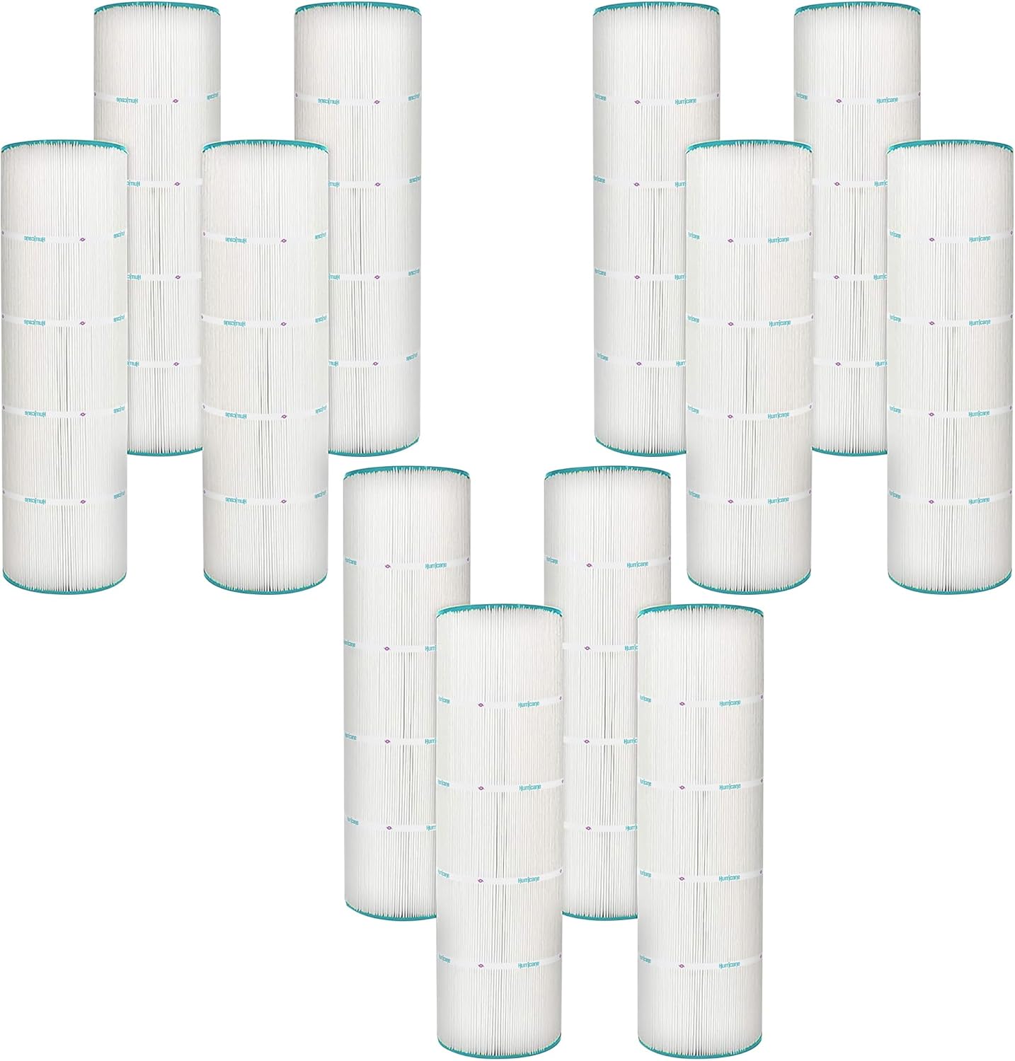 Hurricane Filters 12 Pack HF7468-04 Advanced Pool Filter Cartridge - Replacement for PJAN115, Unicel C-7468, Filbur FC-0810, Jandy Industries CL460, CV460 - USA Pool Filters