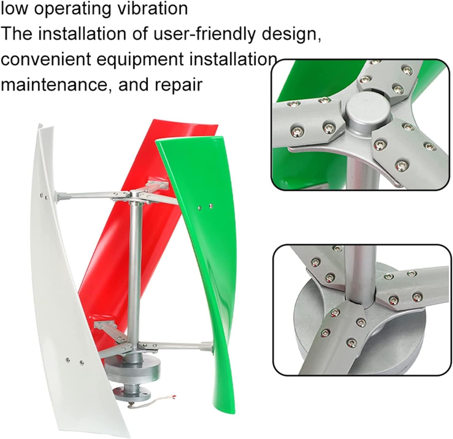 12000W Vertical Axis Permanent Magnetic Floating Turbine with Controller, 12V 24V 48V 96V 120V 220V Home Windmill Low Wind Turbine for Home Or Camping