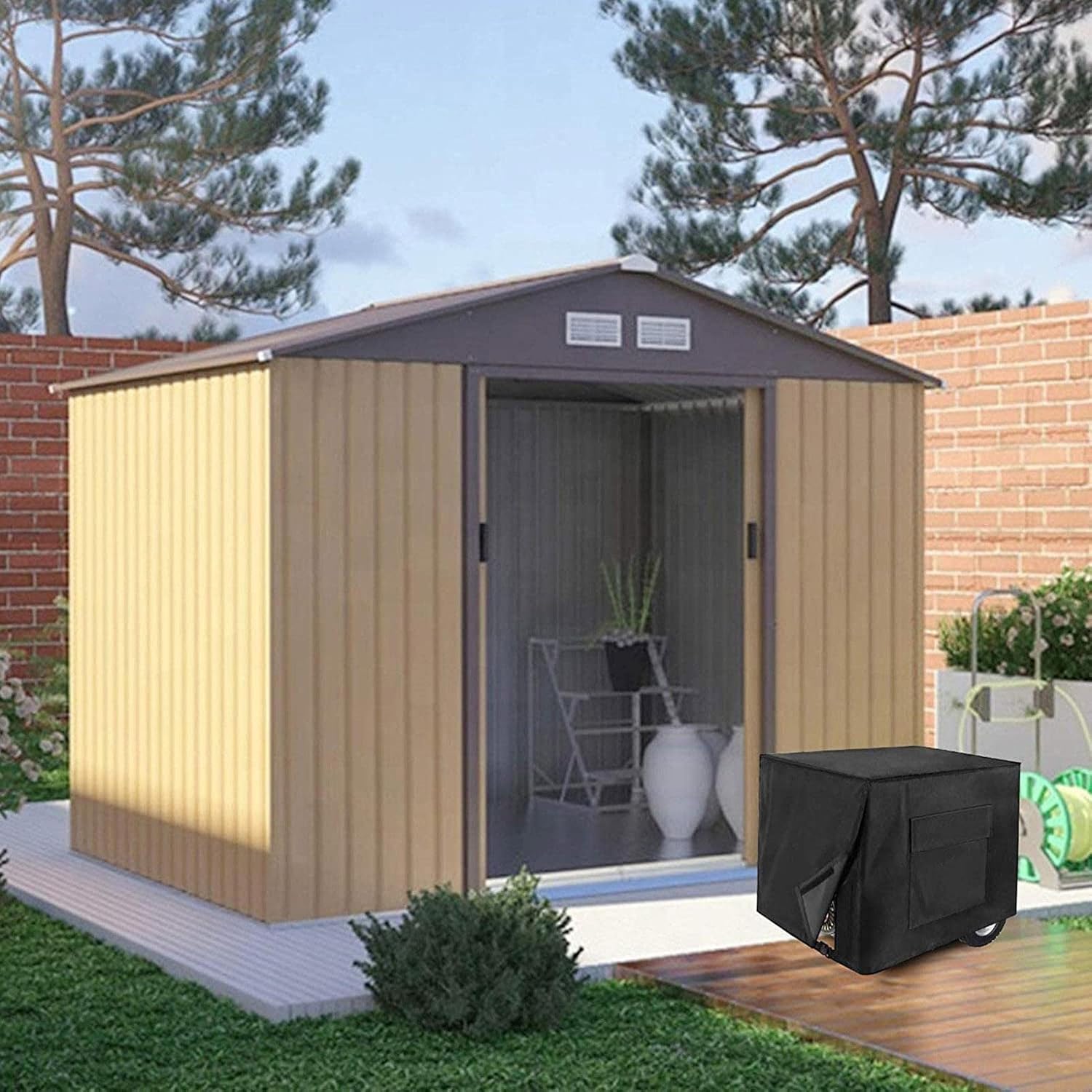 Portable Generator Cover | Waterproof Heavy Duty Thicken 600D Polyester Cover | Universal Generator Cover for Generators 5500-15000 Watt(A,S)