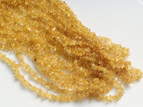 5 Strand Natural Light Orange Citrine Beads, Natural Citrine Chips, Citrine Necklace, 4-7mm, 32 Inch
