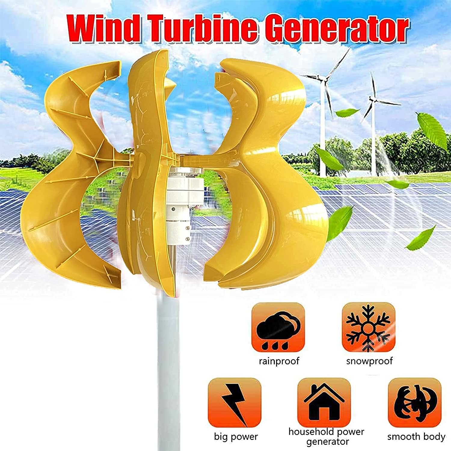 8000W Wind Turbines Generator Wind Generator, with Charge Controller Windmill Energy Turbines Wind Turbine Energy Generators