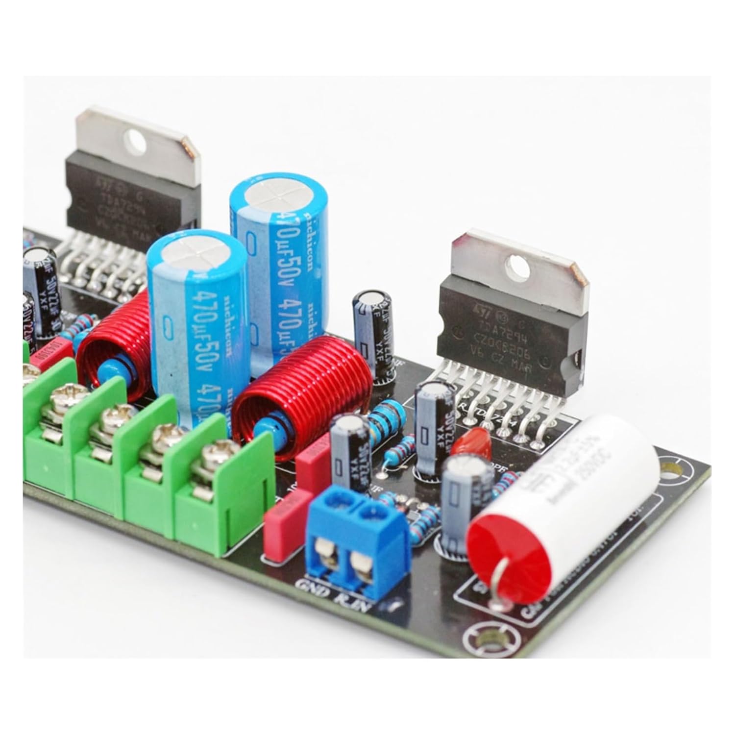 100Wx2 TDA7294 Digital Power Amplifier Board 7294 200W Dual-Channel HiFi Stereo Audio Amplifier Amp Module DIY Sound Mill(Finish Board)