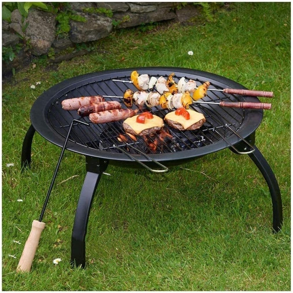 Fire Pits Outdoor Wood Burning Outdoor Fire Large Bonfire Wood Burning Patio Coal Grill Firepit for Outside Grill Charcoal Smokeless Grill with Spark Screen with Cover BBQ Cooking for Outside Camping
