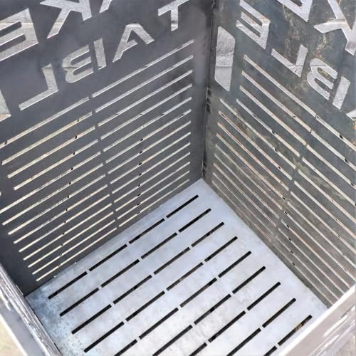 Incinerator Extra Large - Portable Burn Box - Burn Barrel - Burn Cage - Metal Backyard Burn Bin - Contained Fire Pit for Controlled Burns