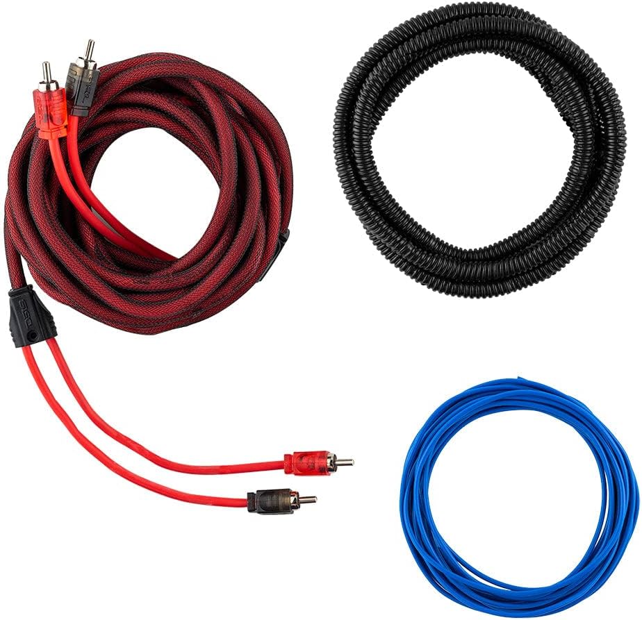DS18 OFCKIT8 Ultra Flex Advance 8 Gauge Complete Amplifier Installation Wiring Kit 8GA with Fuse Holder and 80 Amp Fuse - Up to 960 Watts, OFC 100% Cooper