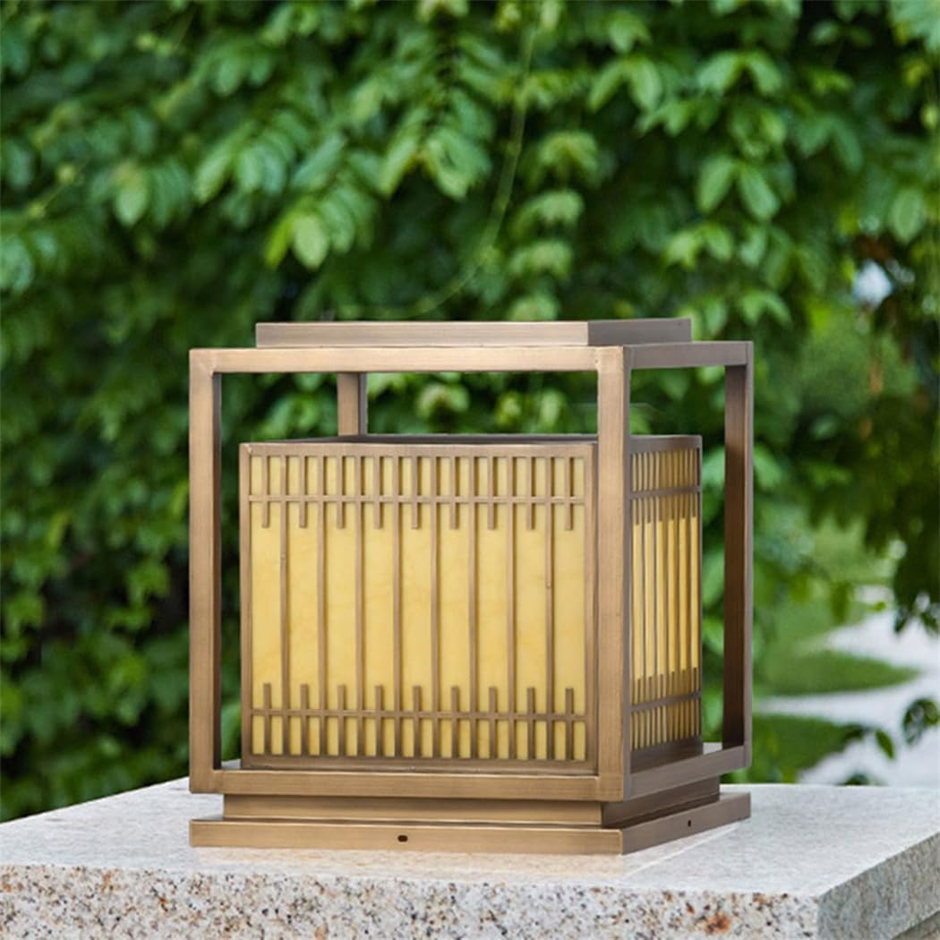 Outdoor Square Landscape Light Modern Pathway Pillar Light Simple Fence Deck Bollard Column Lamp IP65 Waterproof, Villa Walkways,Garden Park Post Pedestal Lamp