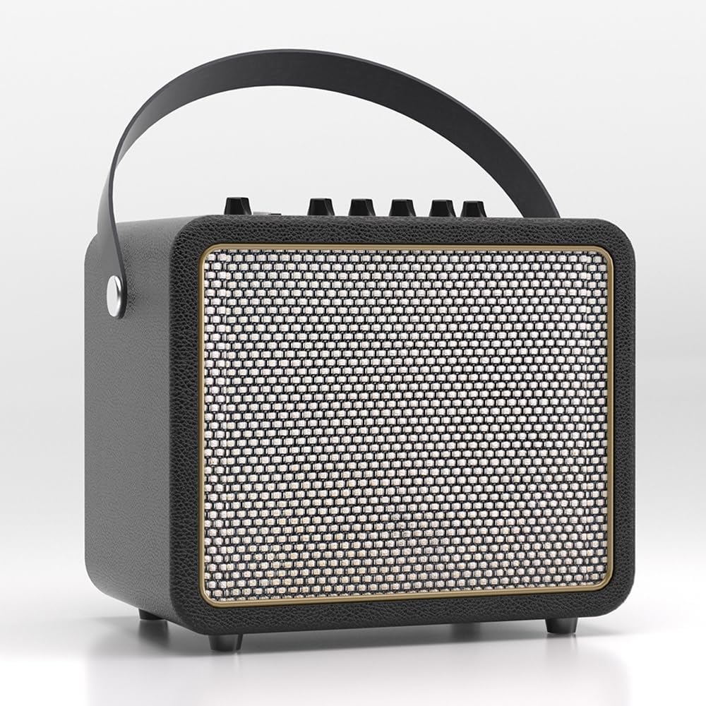 10W Electric Guitar Amp Portable and Rechargeable Guitar Amplifier with 7 Effects for Daily Practice Black