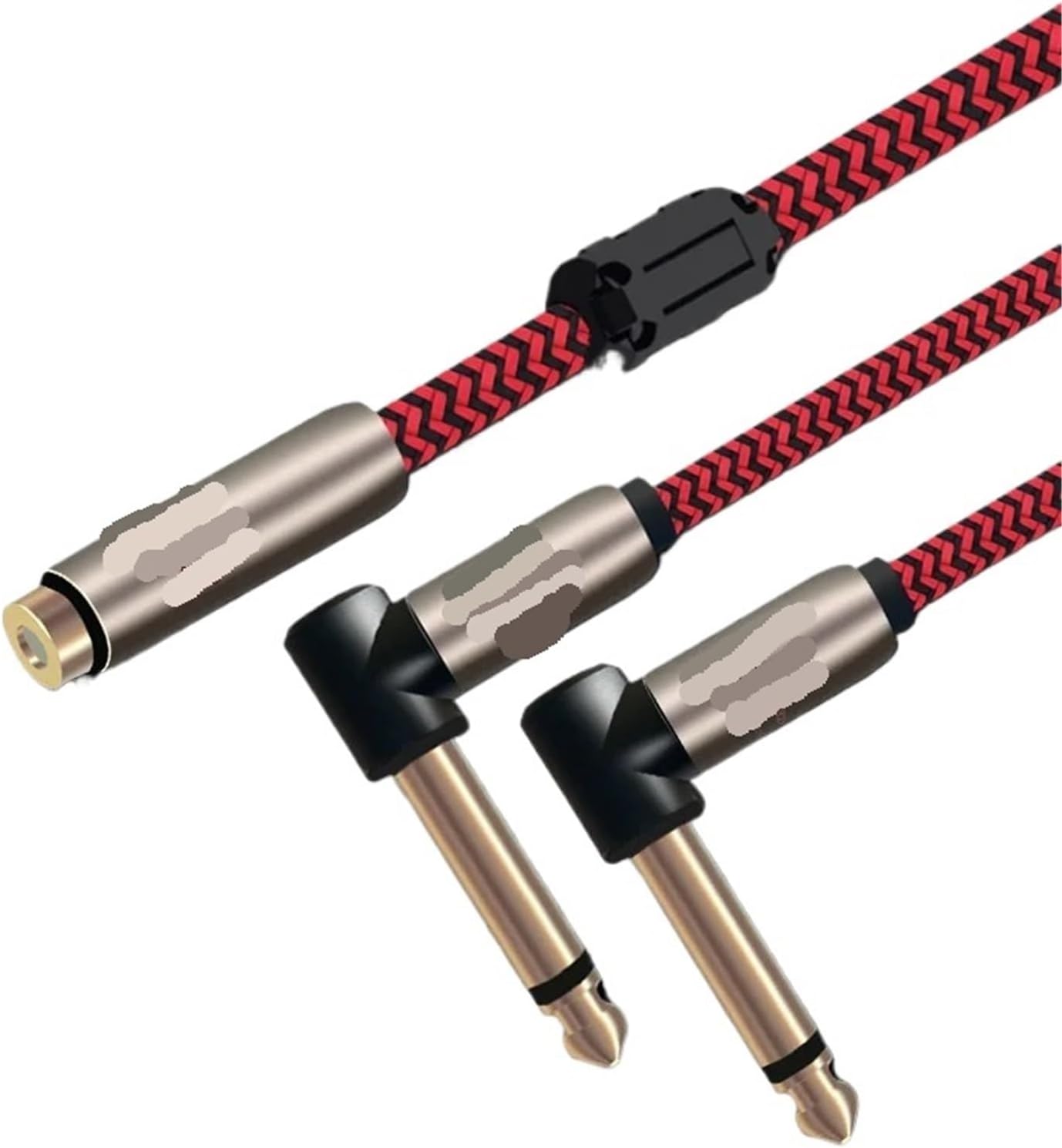 Audio Cable Mini Jack Female 3.5mm to Dual 6.35mm Male for Speaker Audio Lead Power Amplifier Mixing Console Cable 0.75m 1m(Straight,3m)