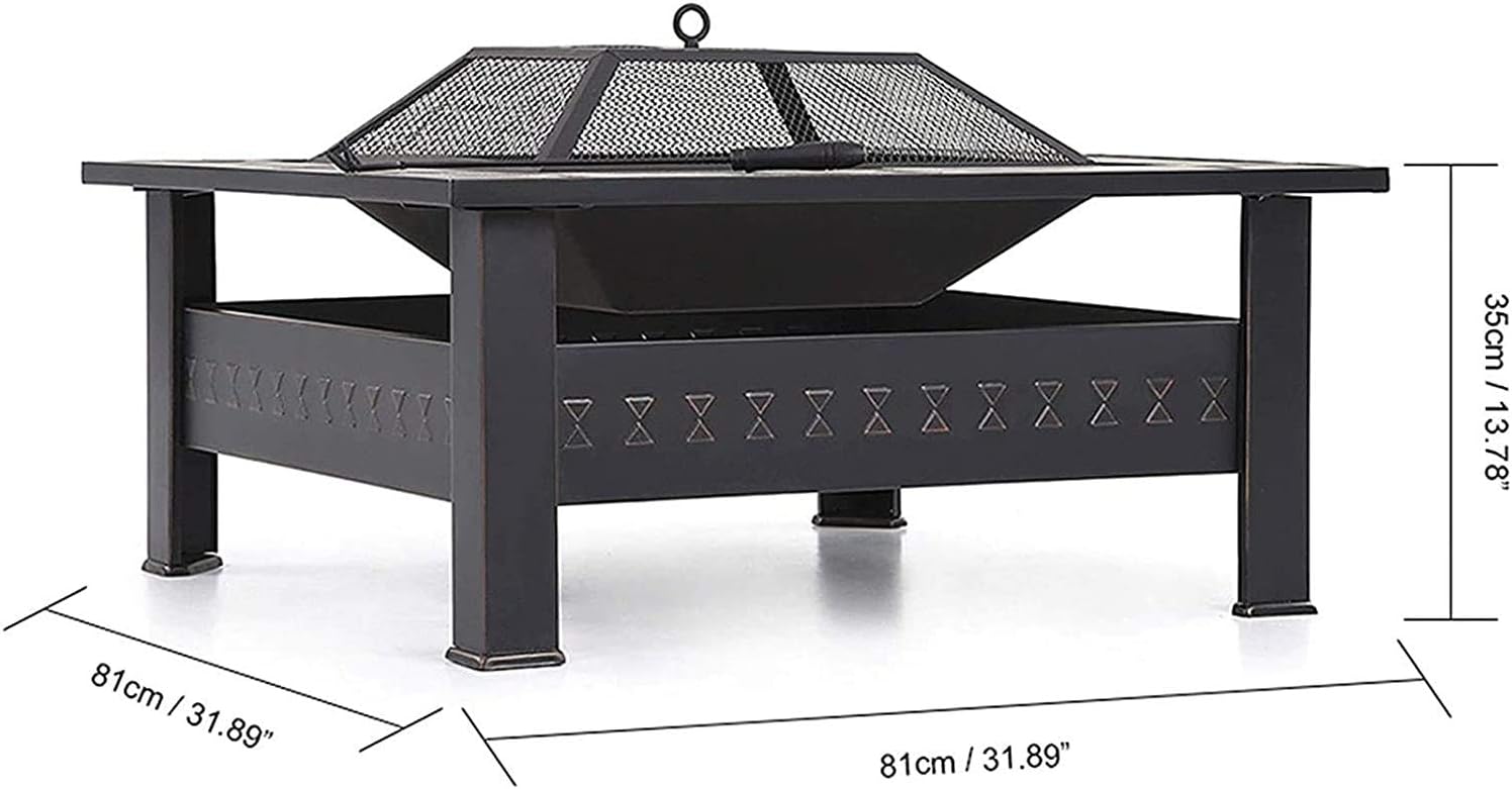 Fire Pits Outdoor Wood Burning 31 Inch Large Bonfire Wood Burning Patio &rd Firepit