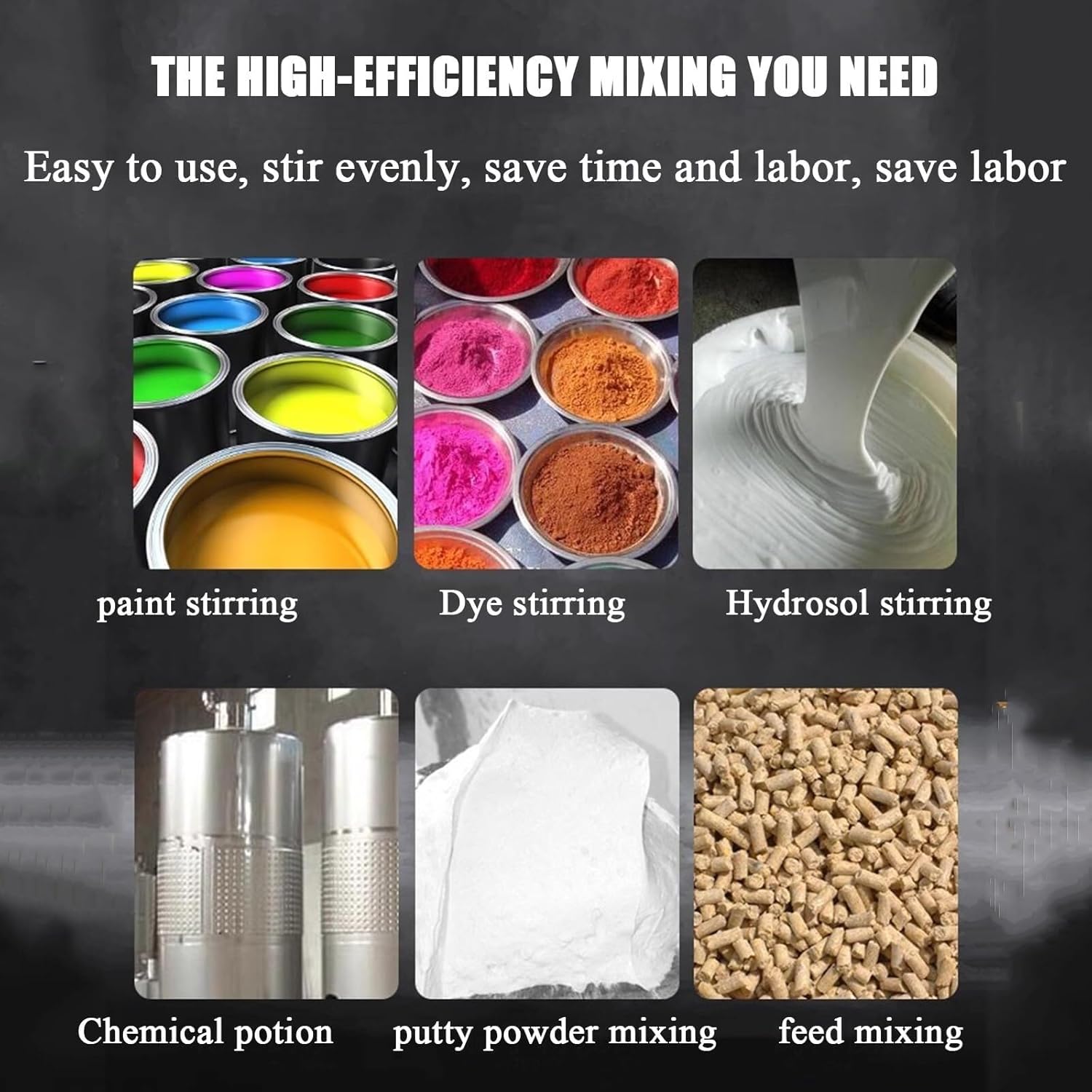 3280W Pneumatic Paint Mixer Electric Pneumatic Agitator, Tank Barrel Clip Paint Stirrer, Air Agitator Paint Mix Tool, Coatings Mixing Machine for Paints