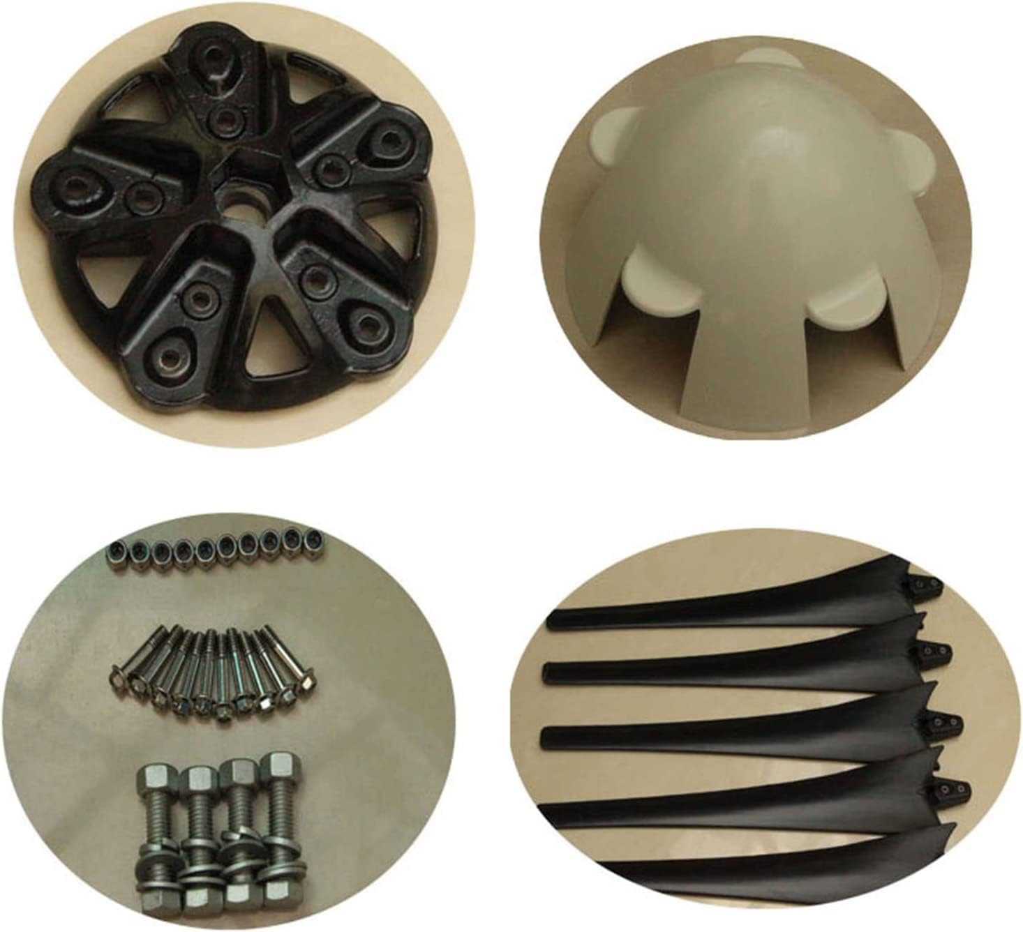 LiuSj JUnSt Wind Turbine Generator 5000W 12V 24V 48V 5 Blades Vertical Windmills Wind Turbine with Controller for Home Black,12v