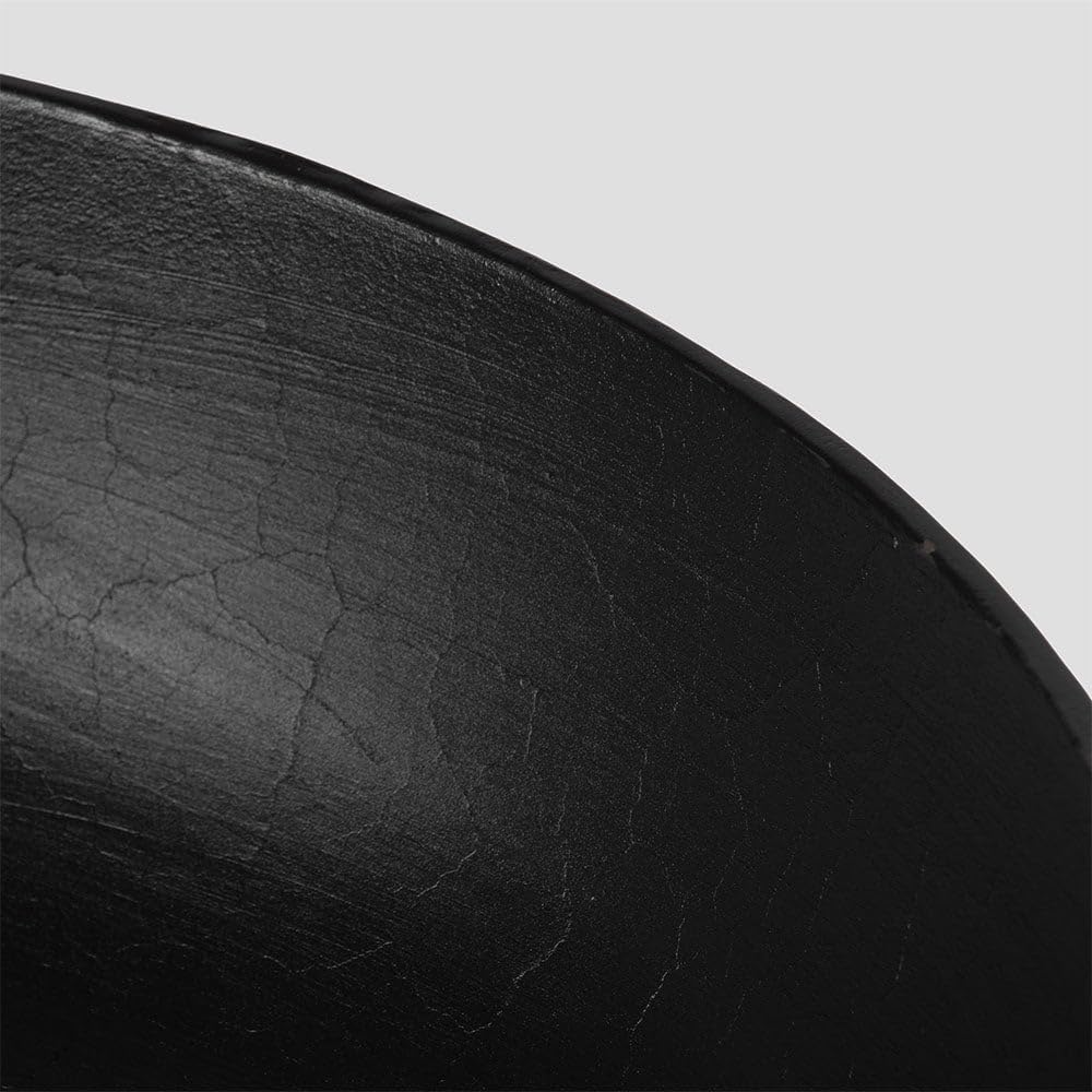 Ash & Ember Ellipse Fire Pit, Heavy-Duty Cast Iron with High-Temp Black Paint, Elevated Stable Design, Integrated Drainage Hole, Outdoor Round Fire Bowl for Woodburning (42