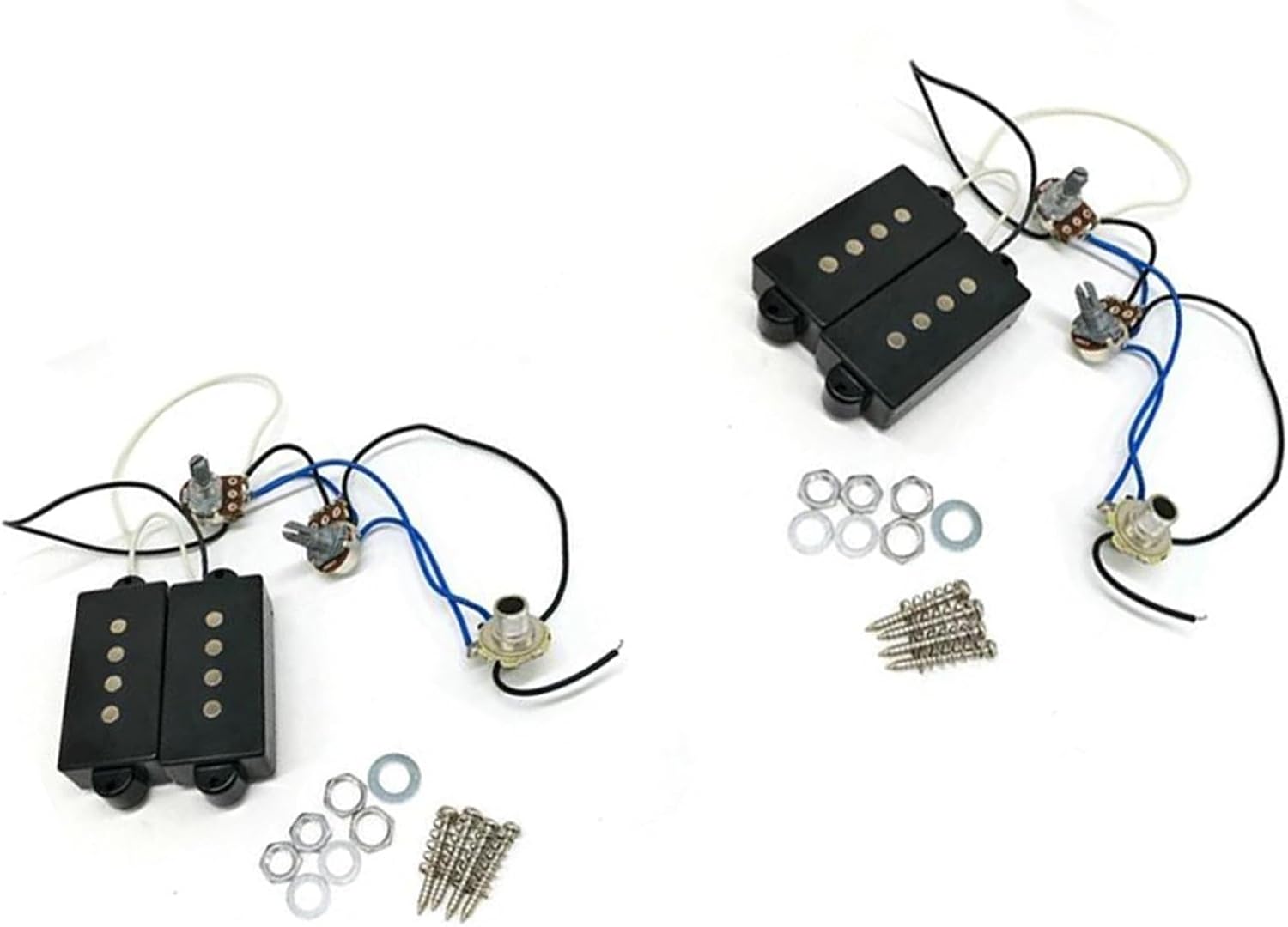 Professional guitar wiring harness 2X Electric Guitar Pickup Wire Harness Bass 4-String Electric Guitar Neck And Bridge Pickups Set