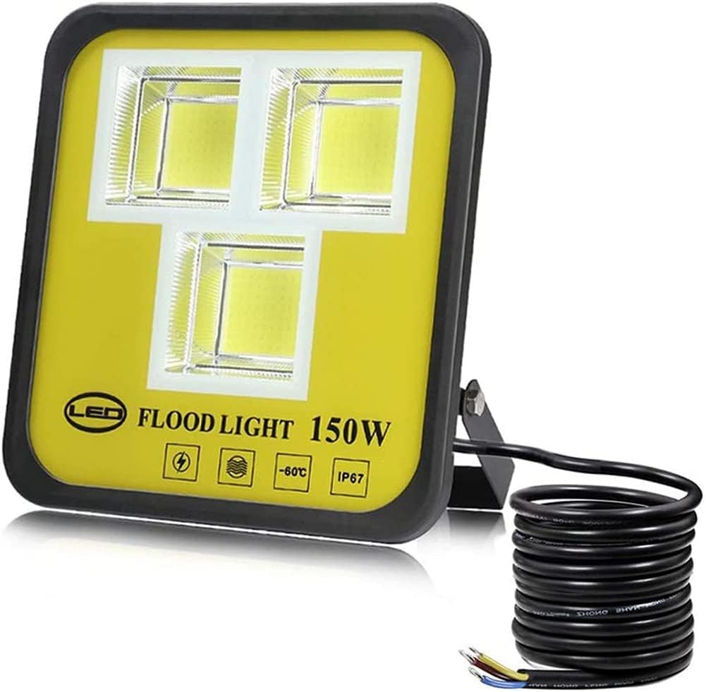 Rechargeable LED Work Light Portable Work FloodLight with Solar Panel and Remote Control,2 Modes,Waterproof Outdoor Spot Light for Camping,Fishing,Garage (150w)
