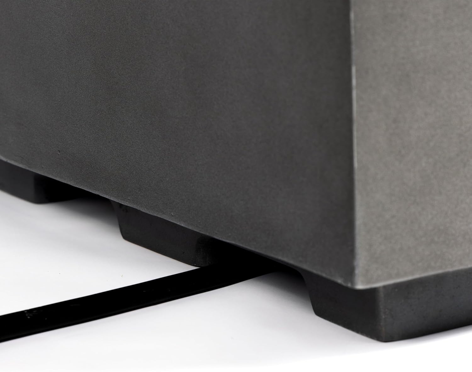 60 Inches Outdoor Rectangle Propane Fire Pit Table, 50,000 Btu Concrete Fire Table with Auto-Ignition, Dark Gray Lava Rocks & Cover Included – 1 Door Design (1 Doors)