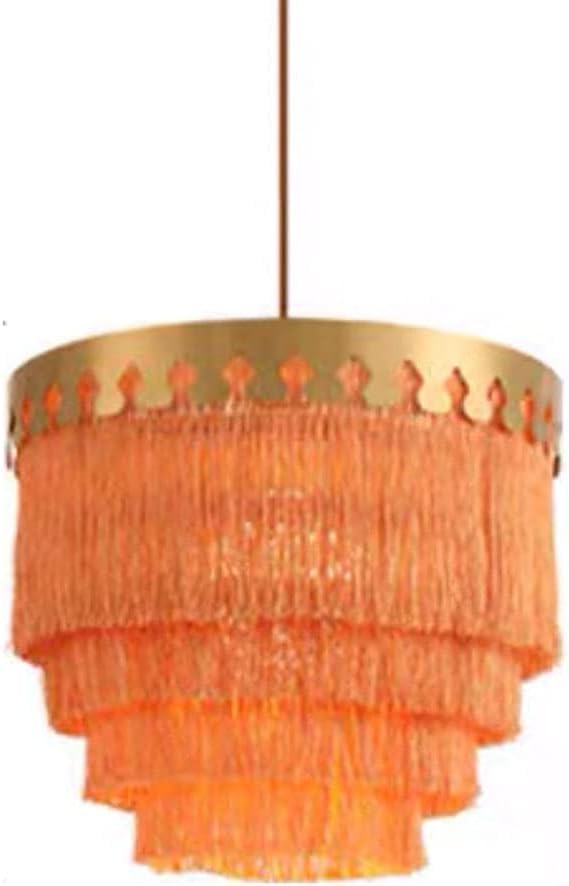 Living Room Bedroom Princess Room Decoration Chandelier E27 1- Lamp Cotton Rope Metal Pendent Lamp Light Luxury Hanging Lantern Lighting Fixtures