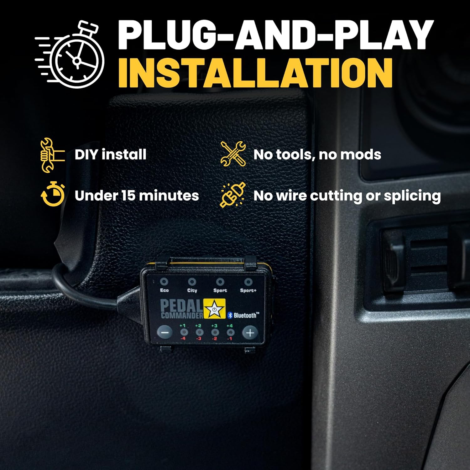 PEDAL COMMANDER Throttle Response Controller Compatible with Ford F150 Raptor 2011-2025, Plug-and-Play, 4 Modes 36 Sensitivity Levels, App Control Anti-Theft, Raptor Accessories Performance Parts