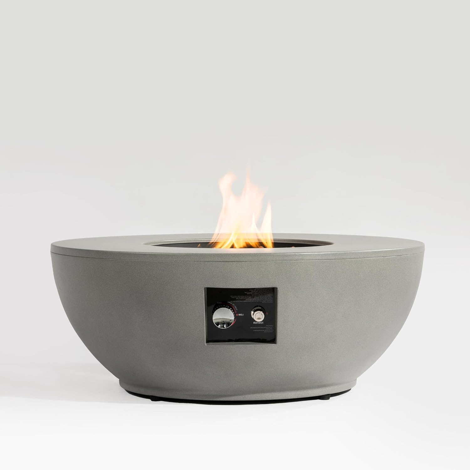 37'' Round Propane Fire Pit Table Set with Hidden Tank Cover - 2-Piece Outdoor Patio Heater, CSA Certified Steel Firepit for Backyard, Deck, Garden (Gas Tank Not Included).