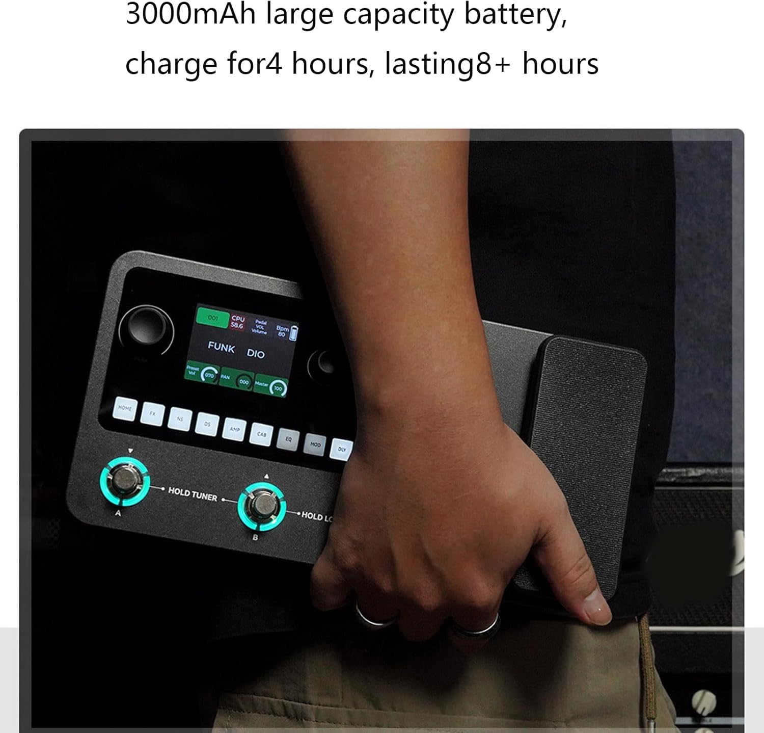 Multi Effects Processor Compact Portable Design with Drum Machine for Electric Bass Guitar Live Studio