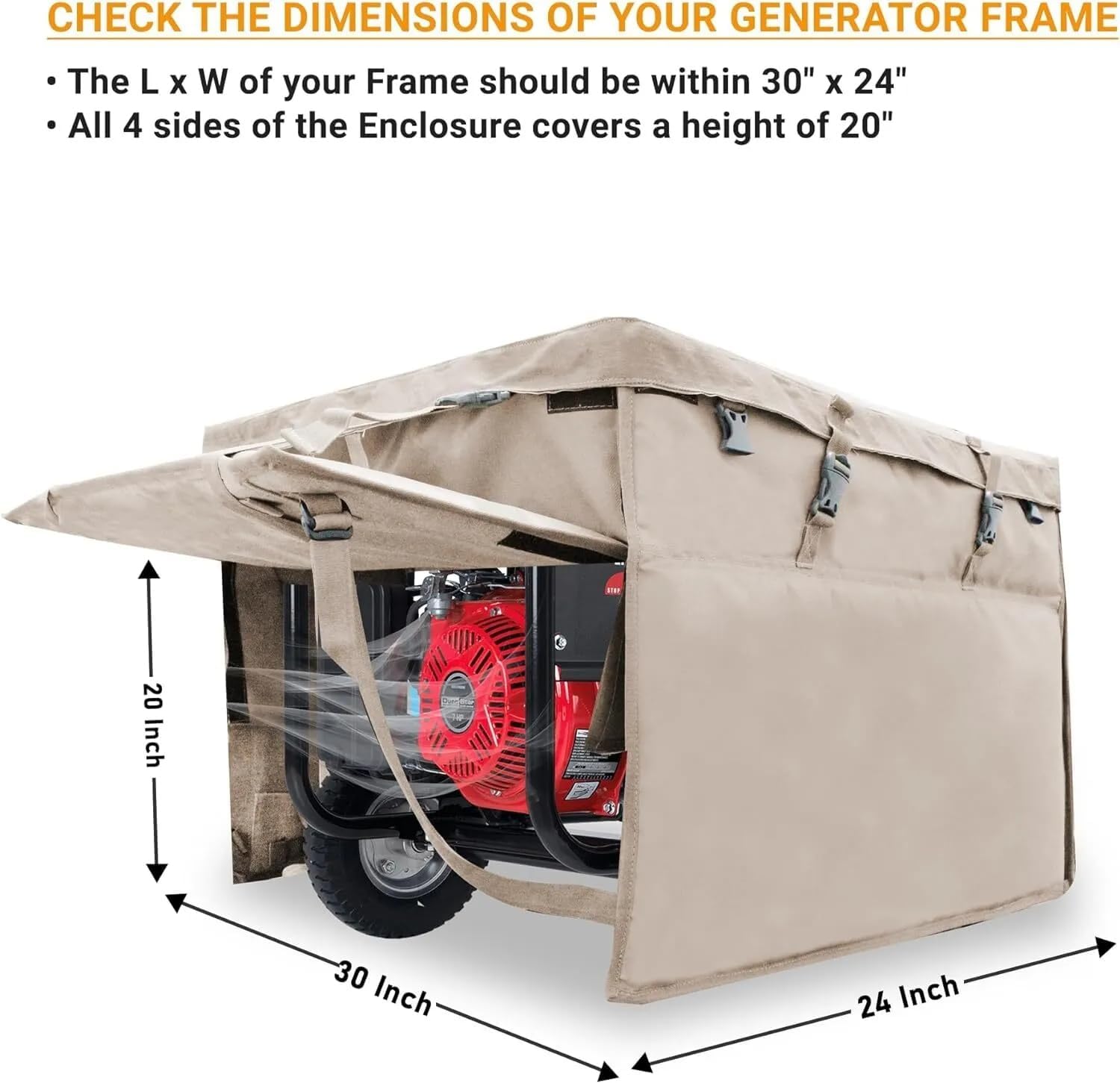 Rain Shelter Enclosure for Portable Generator Heavy Duty Generator Shed Cover