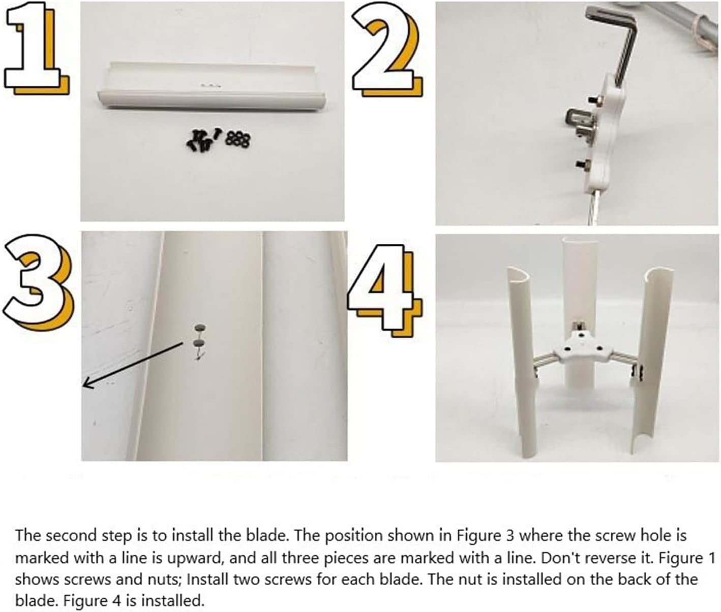 CAJUCA Wind Turbine Three-Phase Permanent Magnet Generator Windmill 3-Blade DIY Vertical Axis Wind Turbine Model