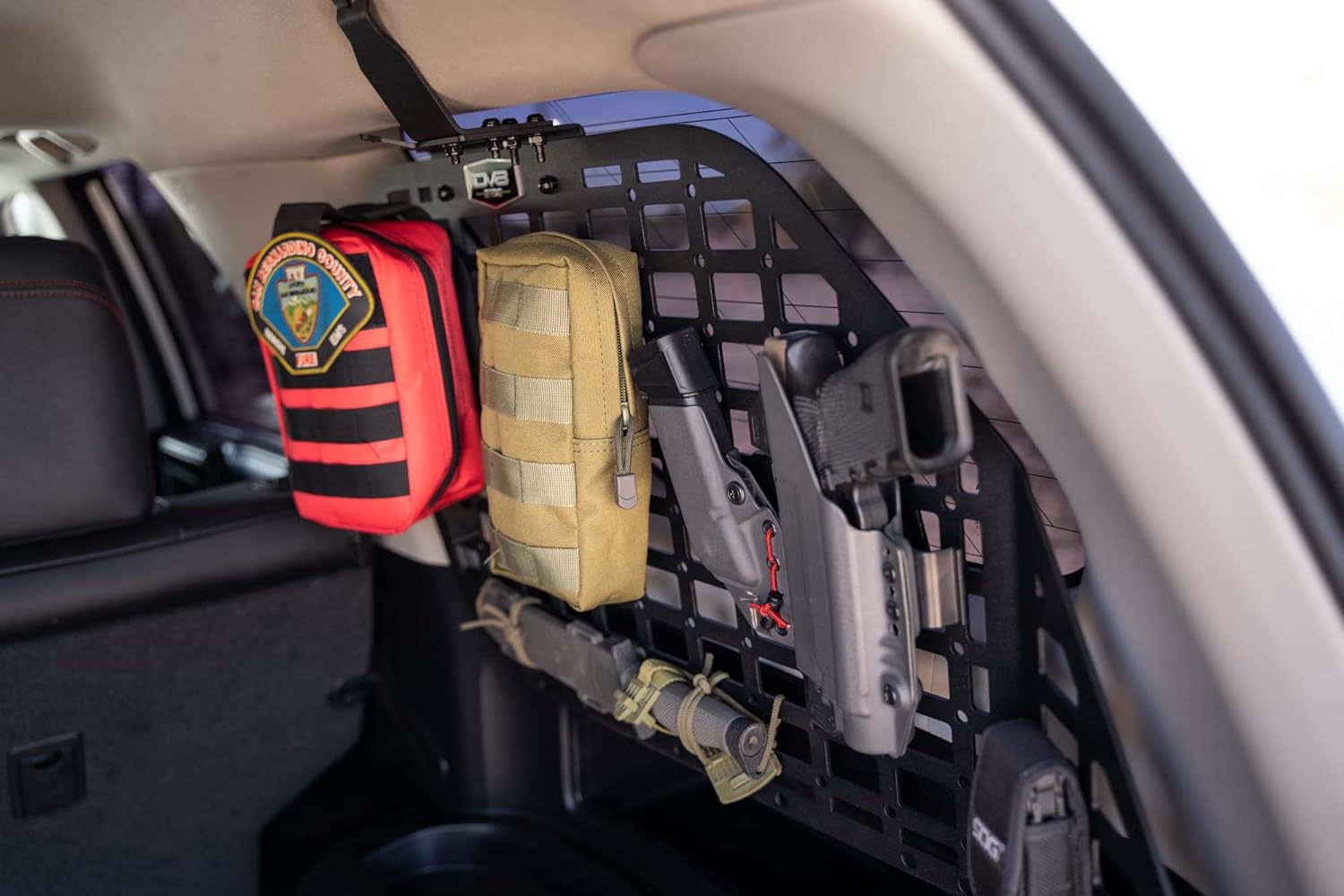 DV8 Offroad Rear Window Molle Panels for 2010-2024 Toyota 4Runner | Includes Passenger & Driver Side Panels | Mount Molle Bags, Med Kits, Tools, & Other Accessories | Rock Light Mounts