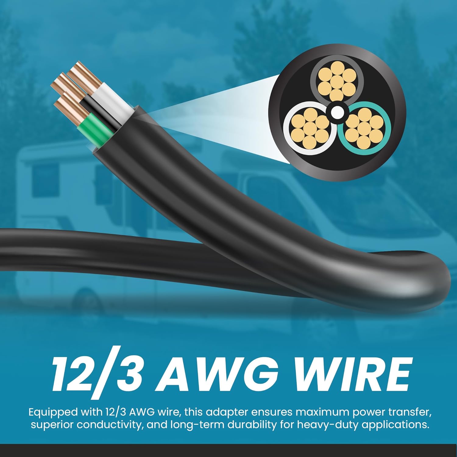 IronBox Electric - NEMA L14-30P to L6-20R Plug Adapter Cord - Rated for 20A, 250V - 12/3 AWG Wire - Power Cable for Generators, RV, Electrical Equipment - Ideal for Indoor/Outdoor Use (1 Foot, Build)