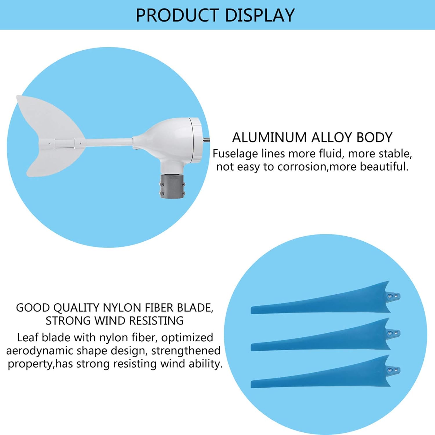 12V Vertical Shaft Wind Turbine Generator,9000W 6 Blades Easy Install Wind Force Turbines Charge Kit, for Home Camping,48V