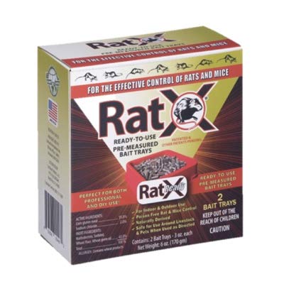 RatX 620104 Ready-to-Use Rat Killing Bait Trays, 2-Pk. - Quantity 12