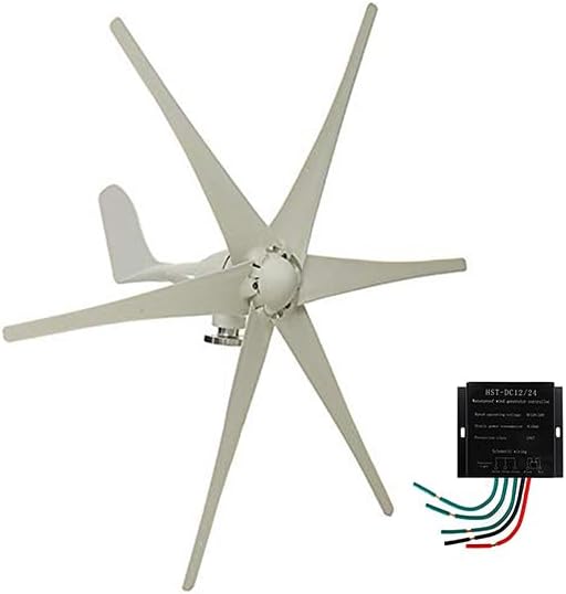 Wind Turbine Kit 8000W 12V 24V 48V Small Horizontal Wind Energy Fan Generator with MPPT Controller 6 Blades for Solar and Wind Power Parts and Accessories