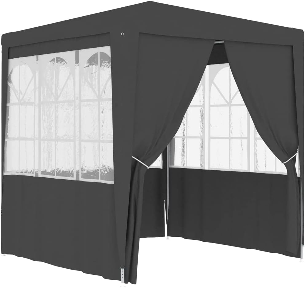 Professional Party Tent with Side Walls 8.2'x8.2' Anthracite 0.3 oz/ft,Outdoor Party Tent Water-Resistant and UV Resistant for Backyard Gatherings Outdoor Structures, Outdoor Canopies, Gazebos