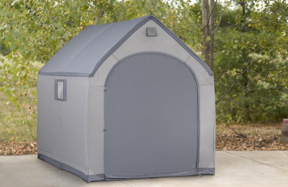 Generic 96 H x 72 W x 90 D Outdoor Gray Storage House XXL, Portable, Storage Shed VV410