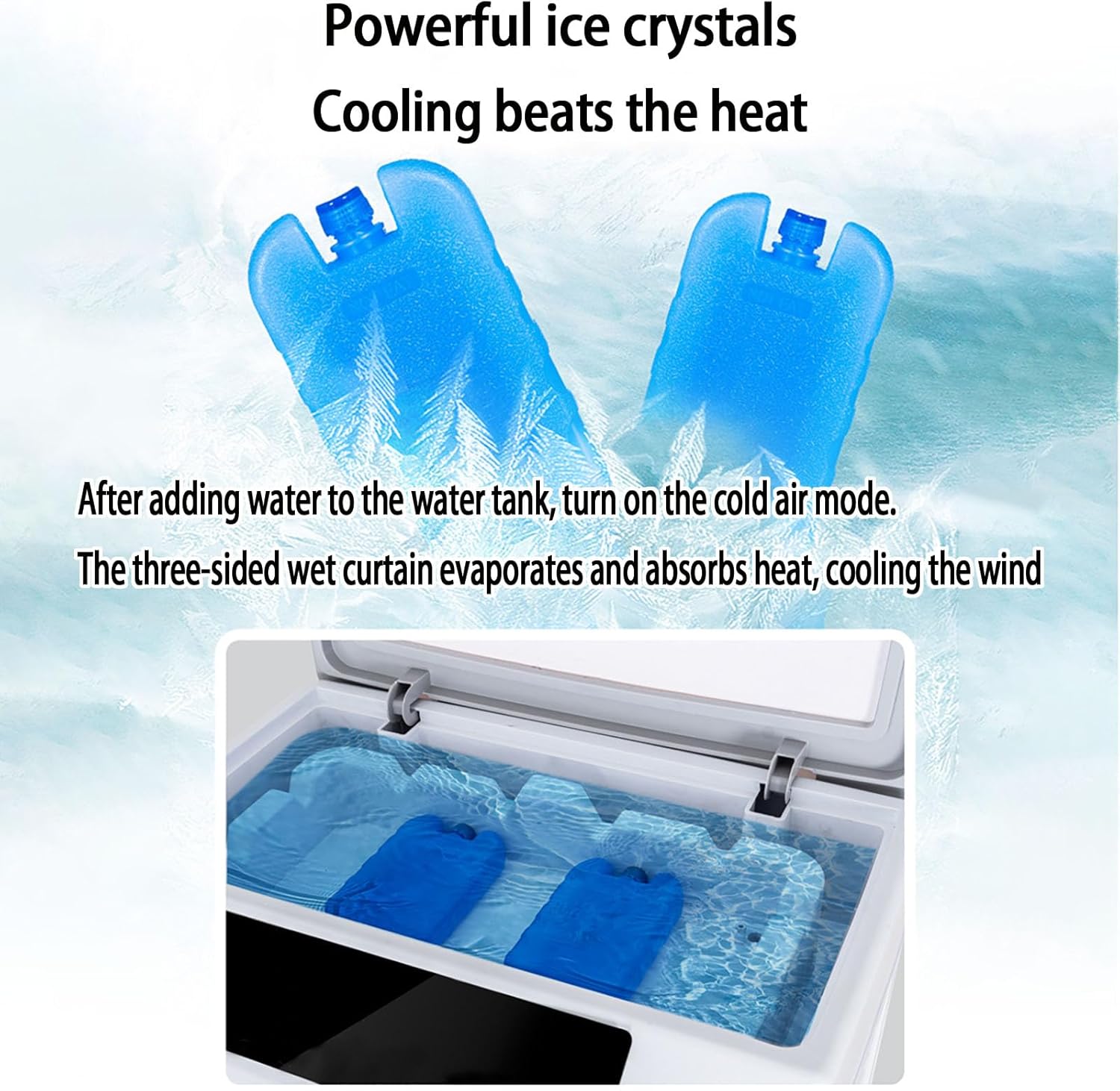 Portable Air Conditioners Portable Evaporative Air Cooler Floor Air Conditioner Three-speed Adjustment Large-capacity Water Tank Rapid Cooling Can Be Used In Large Areas Such As Homes Warehouses