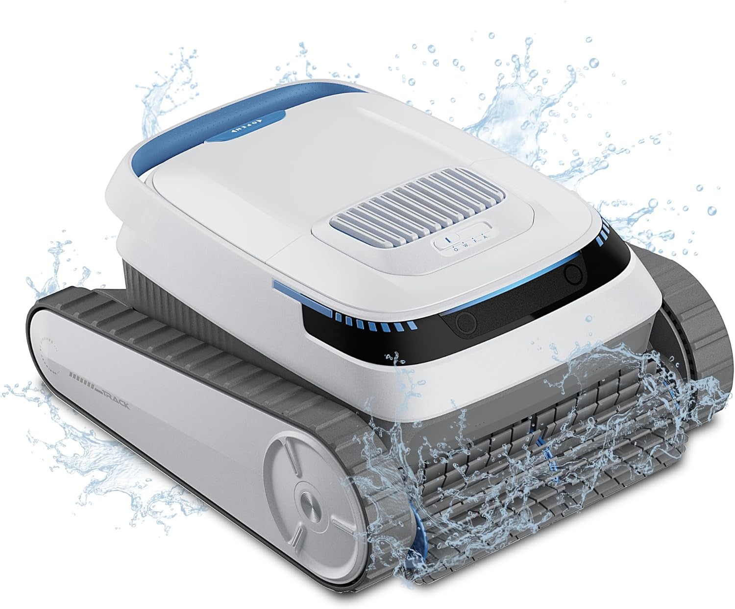 VOXIV Cordless Robotic Pool Vacuum, Pool Cleaner with Track Drive & Smart Navigation, Wall & Waterline Climbing, 120min Runtime, for Inground & Above-Ground Pools up to 1600 Sq. Ft.
