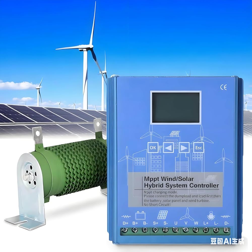 Wind-Solar Hybrid Off-Grid with Unloading Controller Automatic 12/24v/48v Automatic Identification Regulator, Mppt Solar Panel Charge Controller12000W