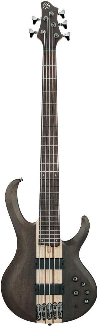 Ibanez BTB605 Standard 5-String Bass Guitar, Rosewood Fingerboard, Transparent Gray