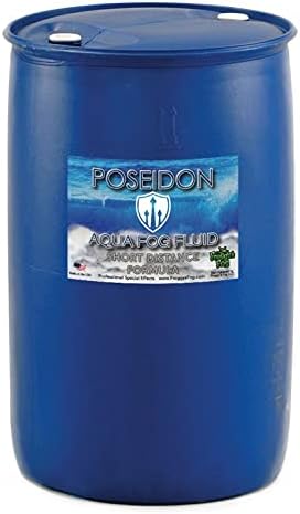 Froggys Fog Poseidon Aqua Fog Fluid - SD 55 Gallon Drum Short Distance Application for Ultrasonic Fog Machines