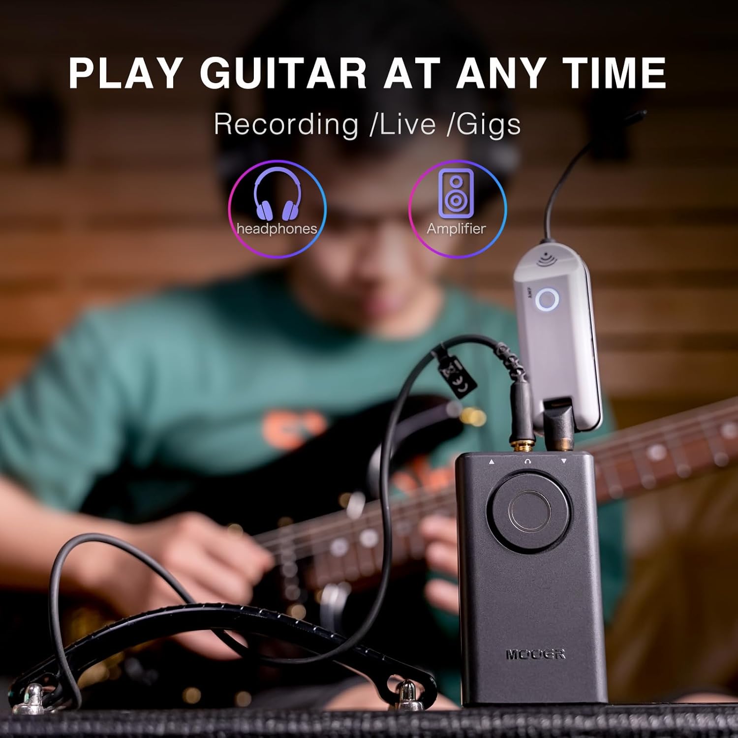 MOOER Prime P1 Multi-Effects Processor Headphone Amp, Bass Guitar Pedals with 126 Effects, Tuner, Amp, Metronome for Practice and Performance