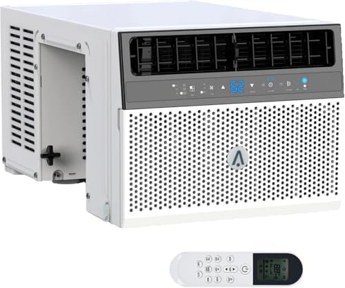 6000 BTU U-Shaped Window Air Conditioner with Cools Up to 250 Sq&Ultra Quiet, Energy-Efficient Cooling with Full Window View, 6 Modes,Easy Installation