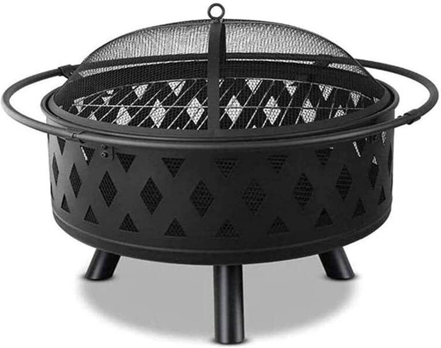 Fire Pits Outdoor Wood Burning Wood Burning Fire Pit Backyard with Cooking Grill, Fire Pit Multifunctional Barbecue Rack