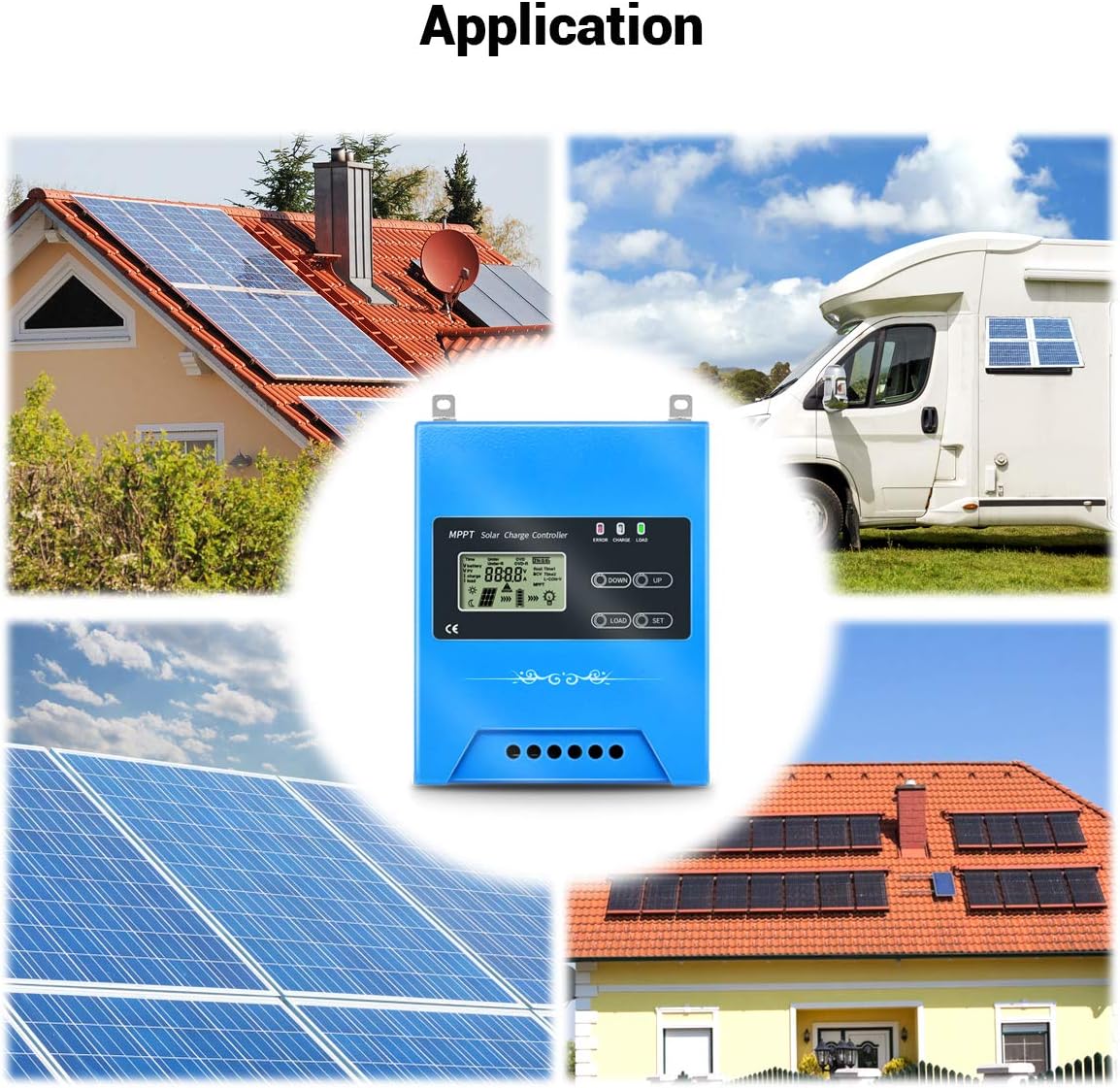 30A MPPT Solar Charge Controller 12V/24V Auto Working Buck Solar Panel Battery Regulator Maintainer with LCD Display for Solar Panel Battery Overload Protection