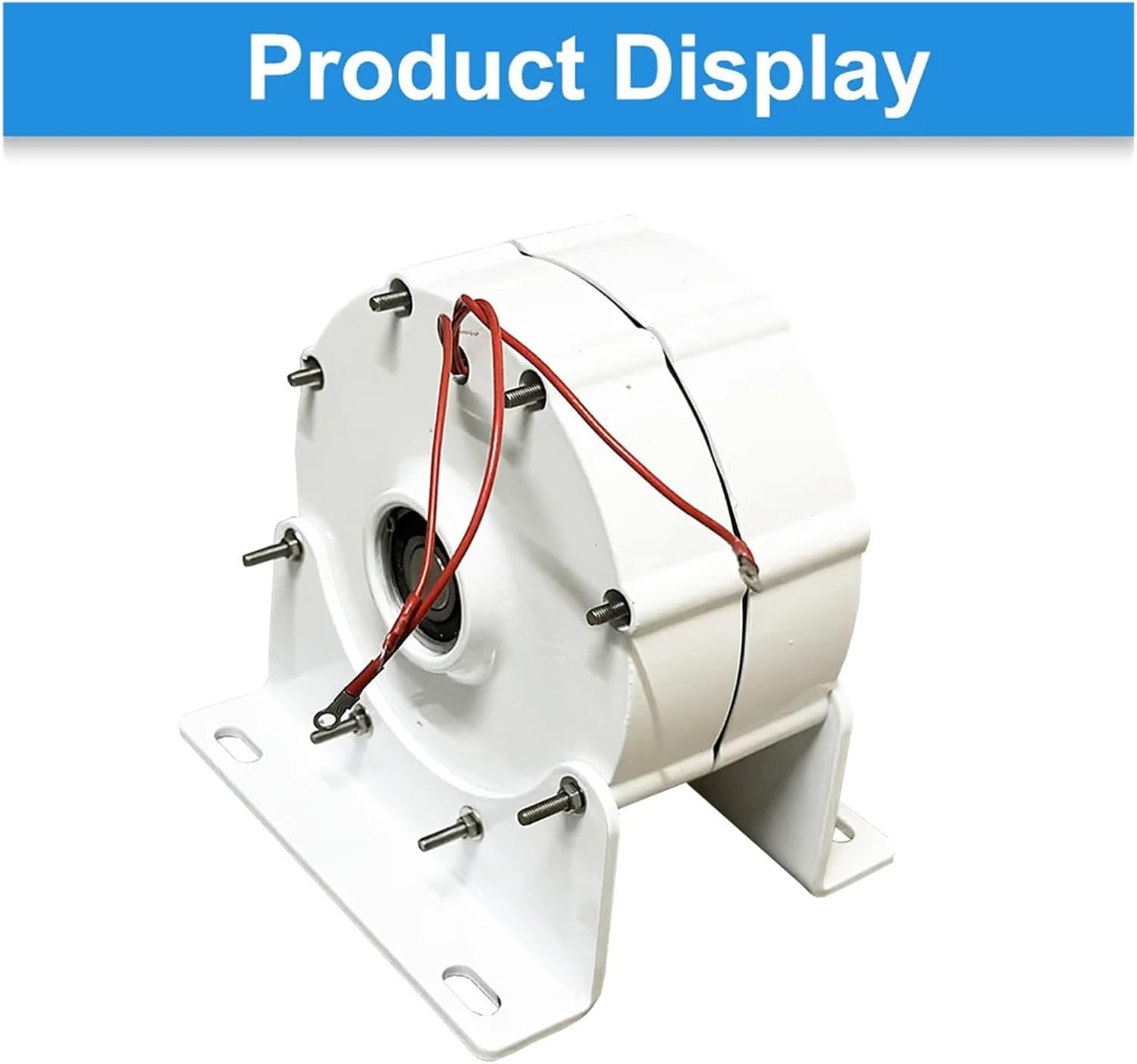 3000W Gearless Permanent Magnet Generator for Wind Turbine Water Turbine Low RPM Use for Charge Battery Make Power Energy System Low Starting Speed for Home(with Base,96V_ONLY Generator)