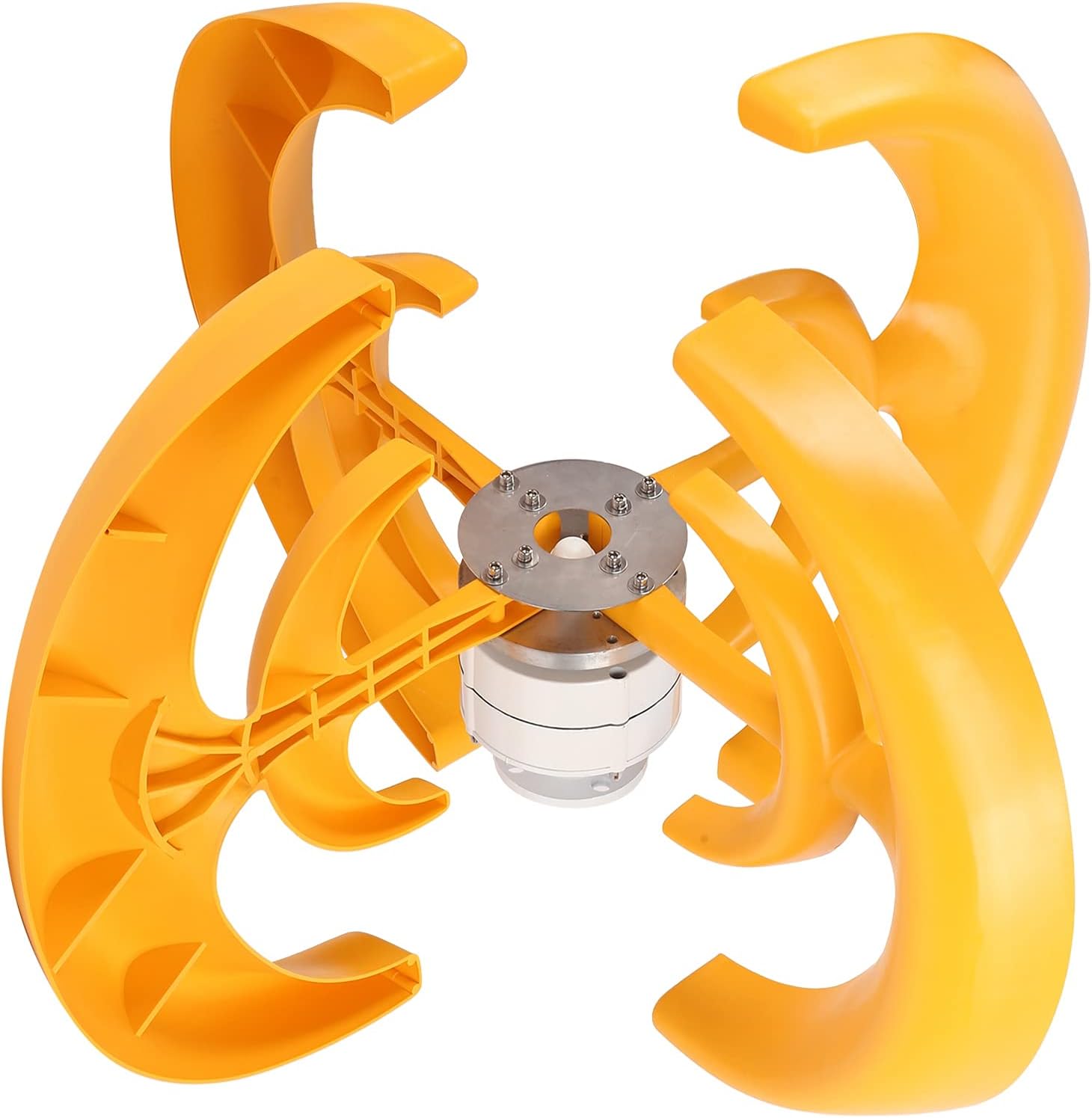 Wind Turbine 4 Blade Lantern Type 1200W Electricity Producer Equipment Parts for Home Ship Surveillance Alloy Steel Plastic (12V)