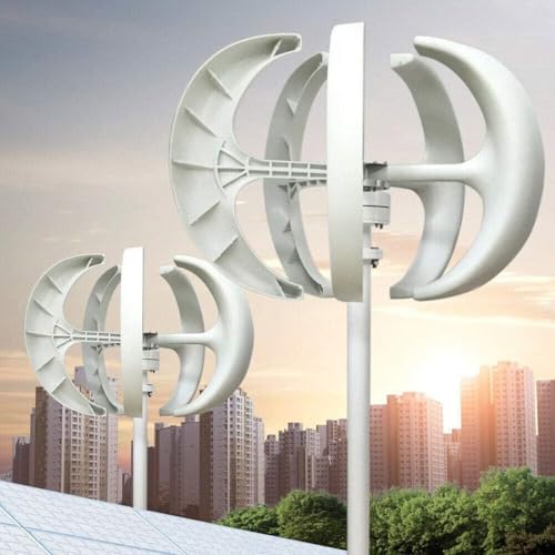 400W-1200W Vertical Axis Wind Turbine Generator Kit - 5 Blades, Low Wind Start (2m/s) for Home, RV, Streetlight, Camping - Efficient 24V Renewable Energy Solution