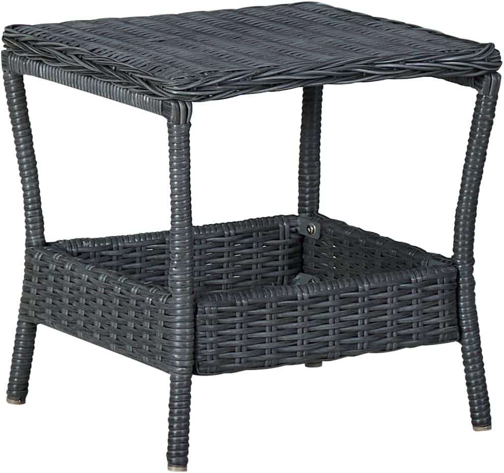 Patio Table Dark Gray 17.7