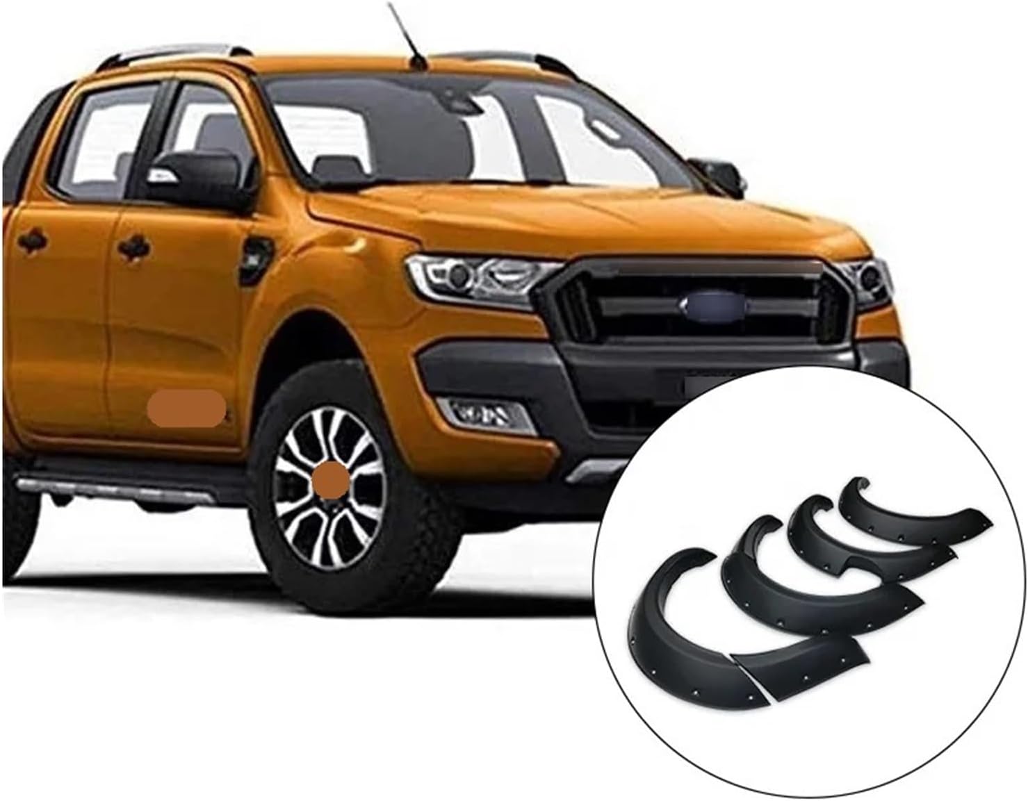 Abs Fender Flare Pocket Styles Wheel Arch Matte Black Compatible For Ford Ranger T7 2015-2017 Other Exterior Accessories