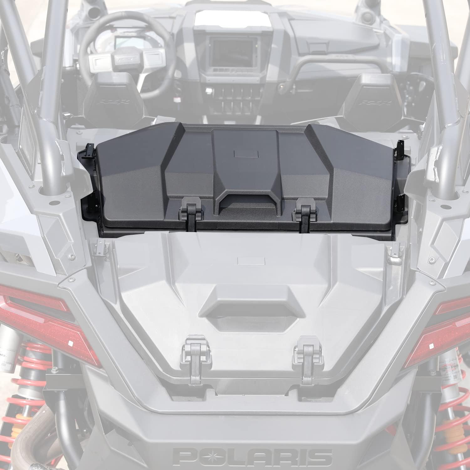 A & UTV PRO 60 QT Forward Cargo Box Compatible with 2022-2026 Polaris RZR PRO R/Pro R 4, Rear Storage Bin Bed Tool Box Accessories, Waterproof Dust Resistant, Replace OEM # 2884235