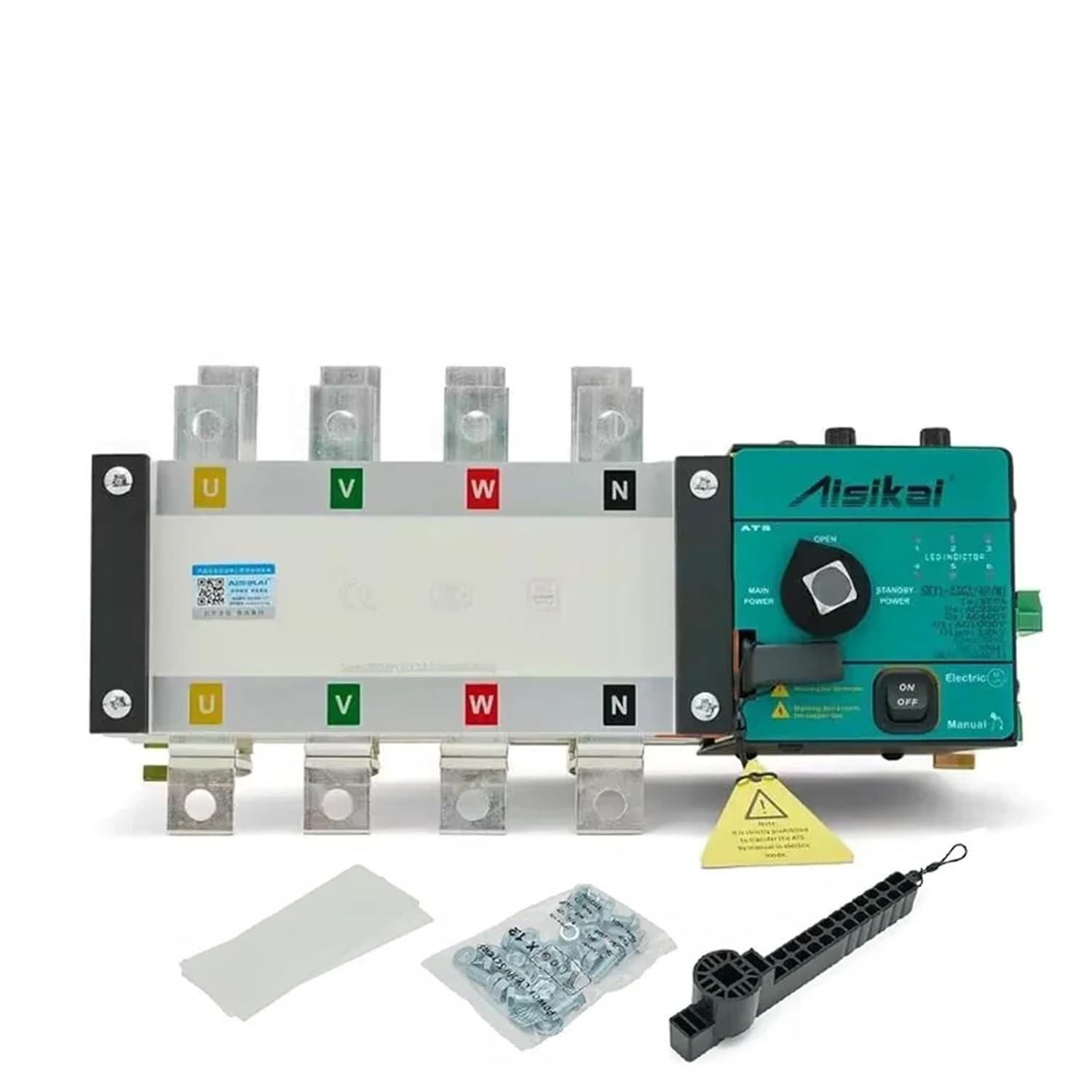 ATS 1000A 800A 4P Generator Dual Power Automatic Transfer Switch Auto Intelligent Transfer Control Module AC 220V(1000A 4P)