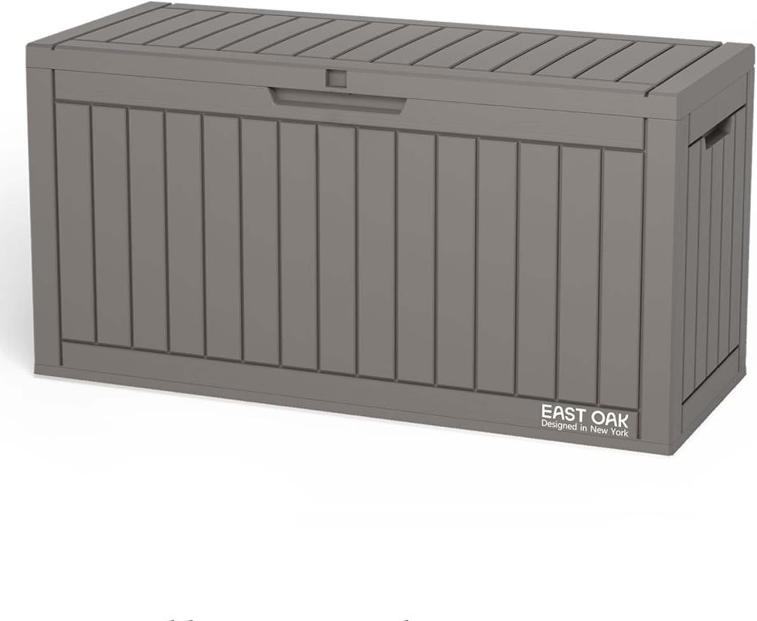 EAST OAK 60 Gallon Outdoor Storage Box, Deck Box for Indoor and Outdoor Use, Waterproof Resin Storage Bin for Patio Cushions, Gardening Tools, Grey