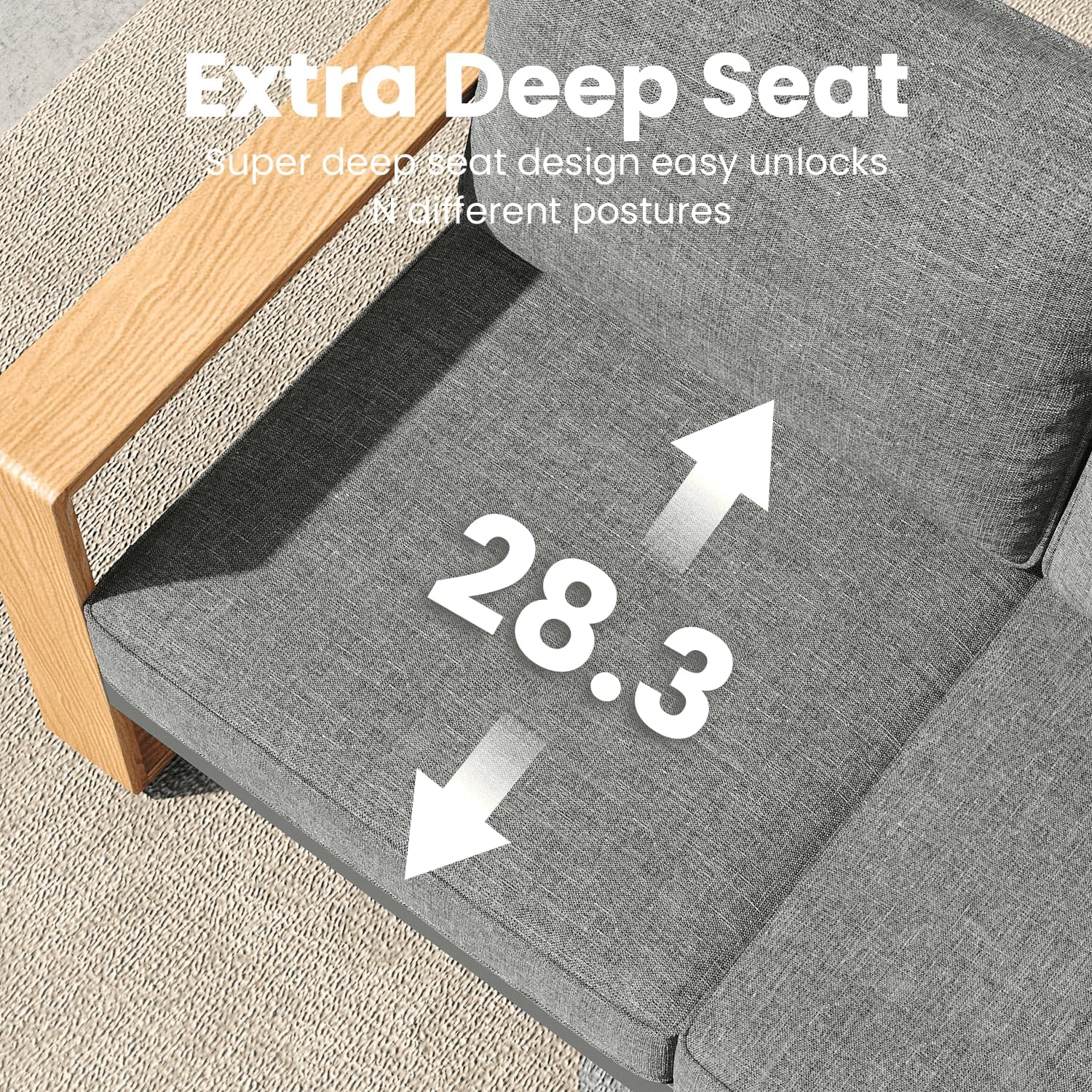 5 Pieces Aluminum Patio Furniture Set, Outdoor Conversation Sets with High Backrest Sofa and Fire Pit Table for Garden and Backyard